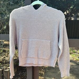 Gray Waffle Knit Sweater